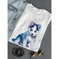 thumbnail image 3 of Adorable Watercolor Puppy Husky T-Shirt Women -Image by Shutterstock, Female Medium, 3 of 4