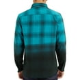 thumbnail image 4 of Epic Studios Men's & Big Men's Distressed Dip Dye Plaid Flannel Shirt, Sizes S-6XL, Flannel Mens Shirts, 4 of 4