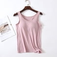thumbnail image 3 of WBQ Women's Tank Top with Built in Bra Wide Shoulder Strap Camisoles Padded Bra Undershirt Basic Cami Tanks Sleeveless Summer Crop Tops for Workout Sleeping Traveling, 3 of 9