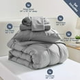 thumbnail image 5 of Virtu Twin XL Comforter Set, Bed In A Bag 5 Pc Pleated Bedding Set, Grey, 5 of 10