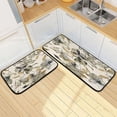 thumbnail image 7 of 2-Piece Kitchen Rugs Set Non-Slip Mats Carpet Floor for Kitchen, Bathroom (19.7"x27.6" & 19.7"x47.2") Lily Motifs Pattern, 7 of 7