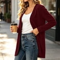 thumbnail image 6 of Vivianyo HD Women's Corduroy Open Front Cardigan with Pockets, Long Sleeve Curved Hem Sweater Jacket, Fall Outerwear for Office Layering and Weekend Plans, Size S-XL, 6 of 8