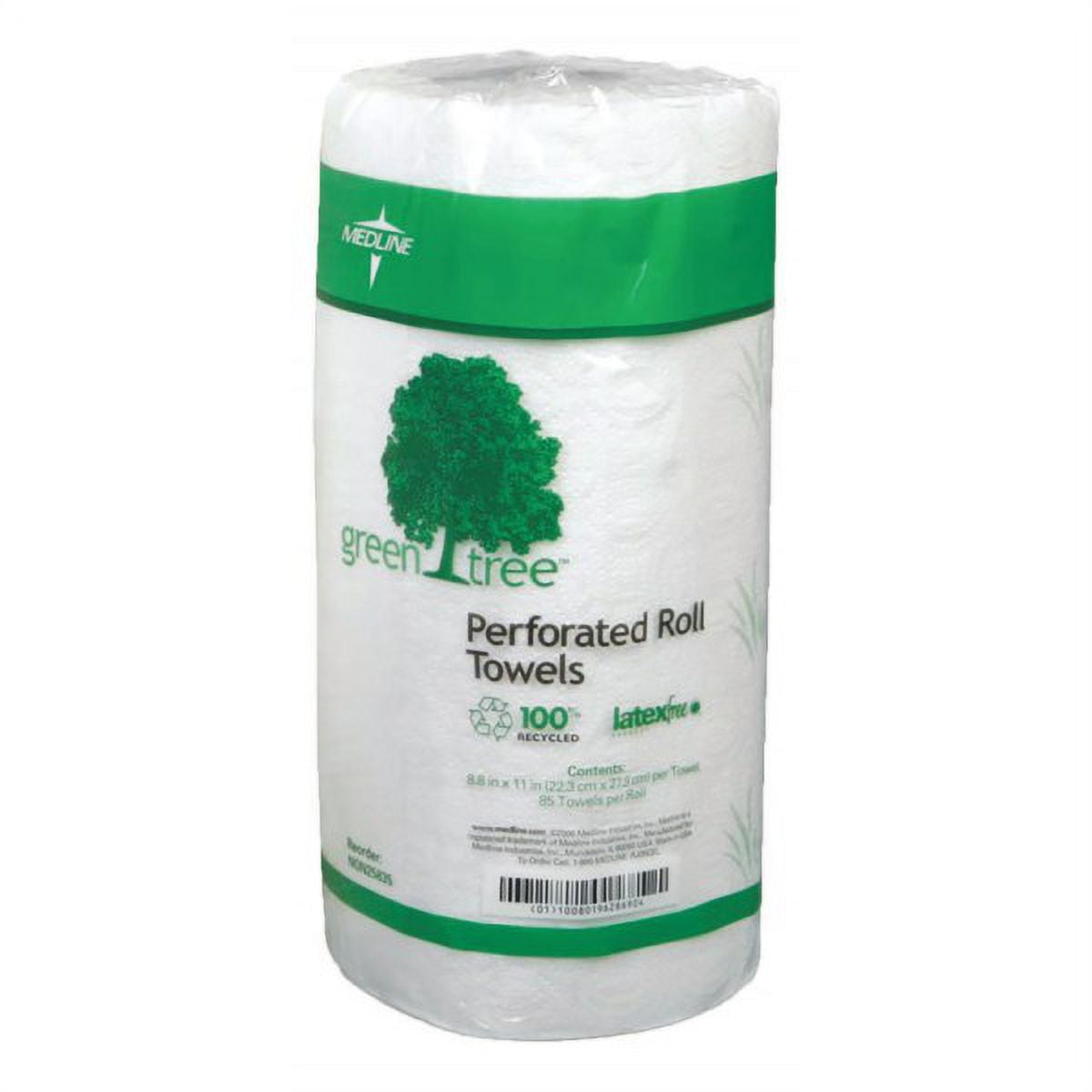 Medline Green Tree® Basics 2-Ply Paper Towels, 85 Sheets Per Roll, Pack Of 30 Rolls