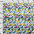 thumbnail image 3 of oneOone Rayon Yellow Fabric Kids Fish Sewing Craft Projects Fabric Prints By Yard 56 Inch Wide, 3 of 4
