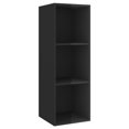 thumbnail image 2 of vidaXL 2 Piece TV Cabinet Set High Gloss Black Engineered Wood, 2 of 5