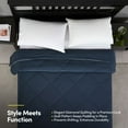 thumbnail image 4 of Cooling Oversized All-Season Reversible Single Comforter - Twin/Twin XL, Navy Blue, 4 of 4