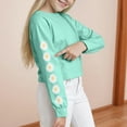 thumbnail image 5 of Gubotare Kids Sweatshirts Girls Crewneck Sweatshirts Graphic Pullover Tops Kids Cute Long Sleeve Shirt Size 8-9 (Mint Green,8-9 Years), 5 of 5