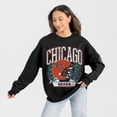 thumbnail image 4 of Women's Gameday Couture Black Chicago Bears Oversized Victory Lane Black Label Premium Fleece Sweatshirt, 4 of 6