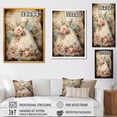 thumbnail image 4 of Designart "Vintage Fashion Elegance II" Fashion Framed Wall Art - Glam Pink Fashion Woman Living Room Framed Canvas Art, 4 of 6