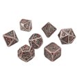 thumbnail image 2 of Juego de dados poliédricos de aleación de Zinc, 7 Uds., juego de mesa portátil divertido para fiestas navideñas, dados para juego de rol, 2 of 9