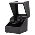 thumbnail image 1 of Double Watch Winder for Automatic Watches Automatic Watch Winder Leather Box 2 Slots Watch Winder for Men, 1 of 5