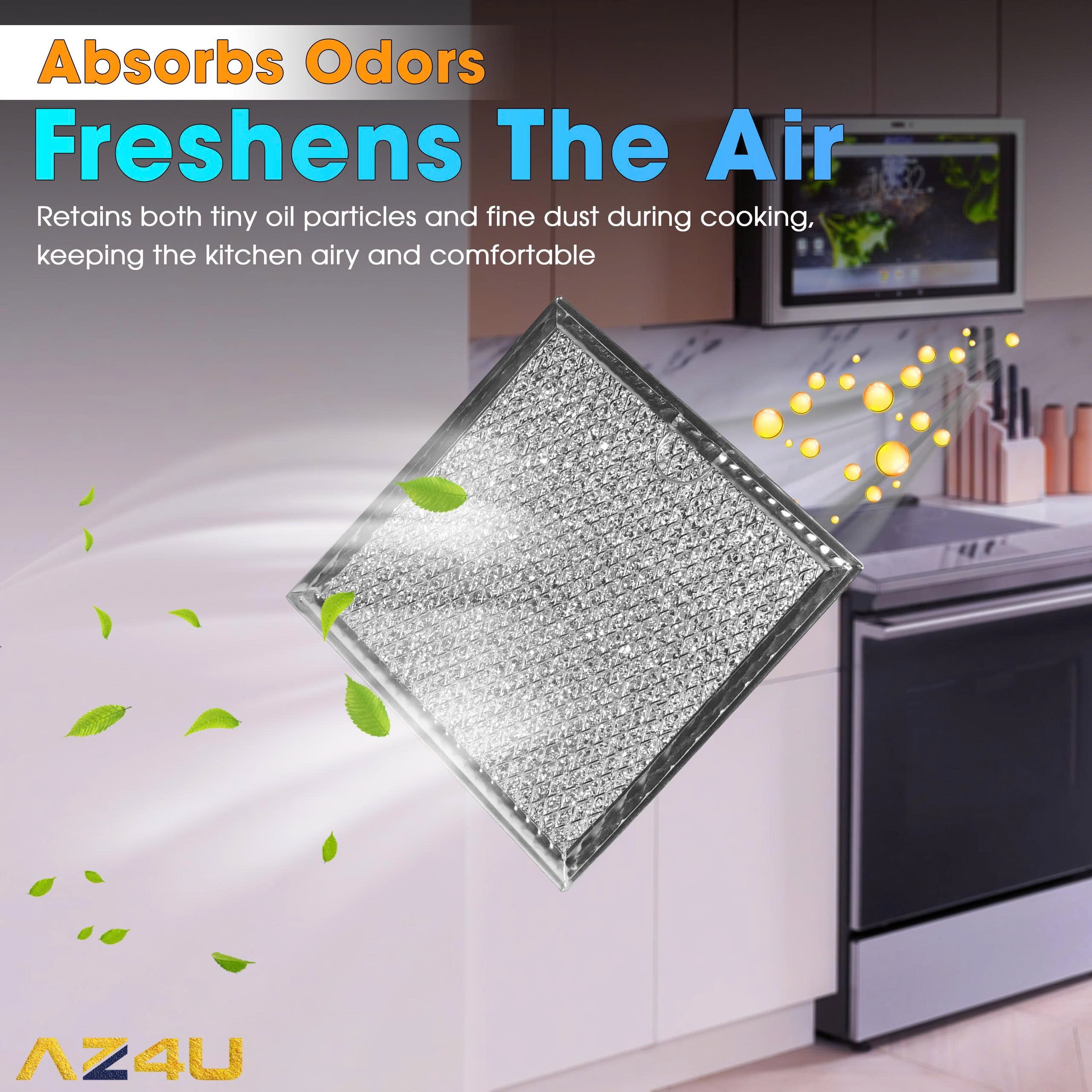 AZ4U 2 Pack Air Filter Factory Grease Filter Replacement For GE PNM9216SK2SS, PNM9216SK3SS, PVM1970DR1BB, PVM1970DR1CC Microwave Oven