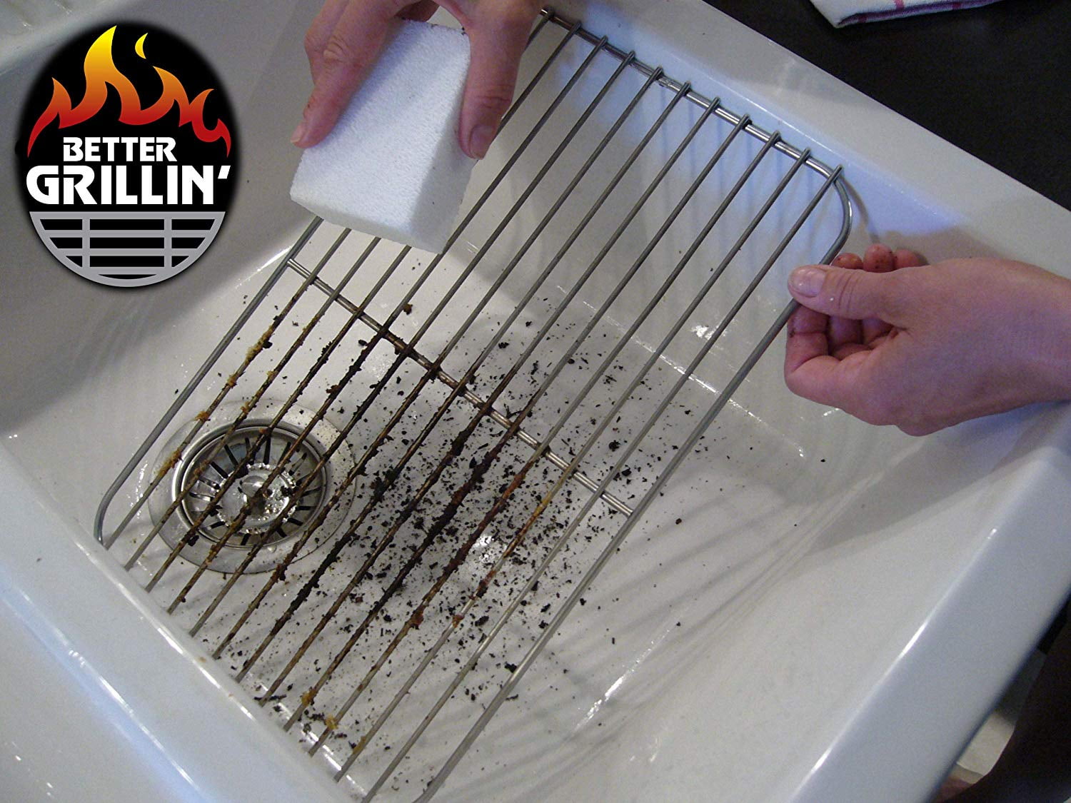 Better Grillin Scrubbin Stone Grill Cleaner-Scouring Brick/Barbecue Grill Brush/Barbecue Cleaner for BBQ, Griddle, 12pk