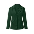 thumbnail image 4 of Avamo Ladies Cardigan Jacket Shawl Neck Blazers Solid Color Business Jackets Women Casual Blazer Office Outwear Dark Green XL, 4 of 7