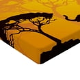 thumbnail image 2 of Ambesonne Savannah Fitted Sheet 2 Pcs Set, Tree Shadowy Tree Motif, Queen, Earth Yellow Dark Brown, 2 of 3