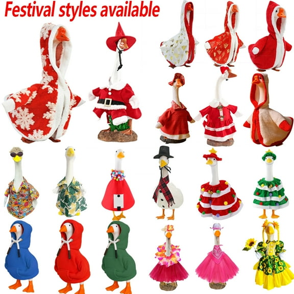 Dmlowu Porch Goose Outfits - Porch Goose for Daily & Christmas, Cute Creative Goose Outfits for Holiday Party Christmas Decorations, Porch Goose Clothes Gift for Xmas