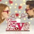 thumbnail image 2 of Valentine‘s Day Wooden Letter & Heart Table Decor - Romantic Centerpiece Scene Layout for Dining Table or Home, Unique Gift C, 2 of 9