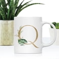 thumbnail image 2 of Koyal Wholesale Ceramic Coffee Mug, Exotic Tropical Monogram, Letter Q, 2 of 5