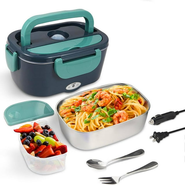 LEEYNEER Electric Lunch Box for Adults 70W Heated Lunch Box Portable Food Warmer Lunch Box for Work/Men/Car/Truck