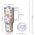 thumbnail image 2 of Xmas Holiday 40oz Stainless Steel Coffee Cup with Handle and Straw Lid, Leak Proof Insulated Christmas Tumbler, Winter Gift Mug for Adults, 2 of 4