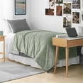 thumbnail image 4 of The Sheet Lab Solid Plush Microfiber Throw Blanket, Desert Sage Green, 50" x 70", 4 of 6