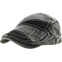 Solid Cotton Denim Gatsby Cap Mens Denim Hat Golf Driving Summer Cabbie Newsboy
