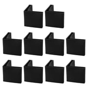 10 Pcs Black Plastic Angle Iron Foot Pad L Shaped Edge Leg Cover 50mmx50mm