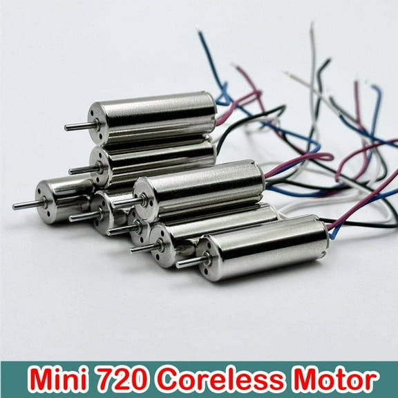 Mini 720 Coreless Motor DC 3.7V 48000RPM High Speed Aircraft Motor Ndfbe Strong Magnetic Micro 7mm*20mm Electric Motor RC Drone