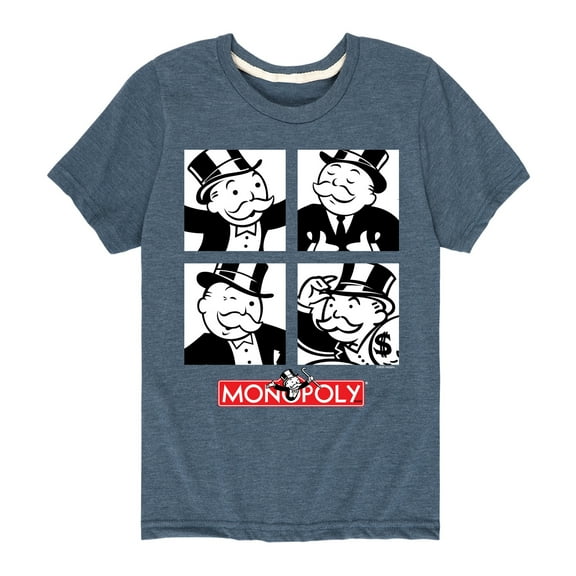 Monopoly - Mr Monopoly Grid - Toddler Short Sleeve Graphic T-Shirt