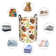 thumbnail image 6 of Daiia Thanksgiving Turkey Round Laundry Basket with Handles Thickened Waterproof Circular hamper,Dirty Clothes Storage Basket for Bedroom,Bathroom,College Dorm-Medium, 6 of 8