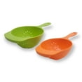 thumbnail image 2 of Handy Housewares Colander Set - 2 Piece Nesting Mini Colanders for Berries, Pasta, Veggies - Small Plastic Strainers, Dishwasher Safe, 2 of 6