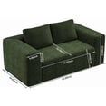 thumbnail image 3 of Jopath 63" Cloud Loveseat Sofa,Memory Foam 2-Seater Corduroy Couch ,Deep Seat Compact Couch for Living Room Bedroom,No Assembly,Green, 3 of 8