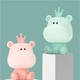 thumbnail image 2 of Lámpara de mesita de noche creativa, romántica y cálida para dormitorio infantil para niños y niñas, linda lámpara de mesa con dibujos de animales, color rosa, 2 of 5