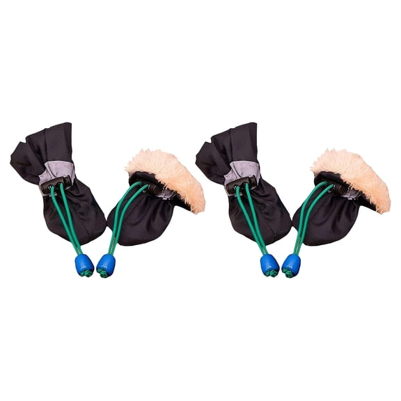 All Weather Dog Boots Protector With Reflective Straps Winter Warm Pet Shoes For Small And Medium Dogs