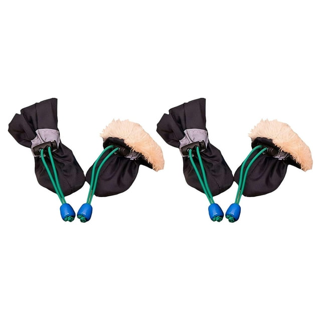 Dog Boots Protector Winter Dog Shoes With Reflective Straps Warm Pet Puppy Snow Boots For Small Medium Dogs Durable Non- Sole