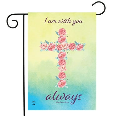 Briarwood Lane With You Always Cross Garden Flag