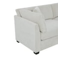 thumbnail image 5 of Christopher Knight Home 83.5" Modern 3-Seater Sofa with Flared Arms and Pillows, Chenille Upholstery, Beige, 5 of 10