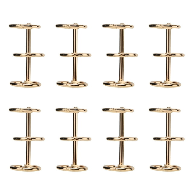 Binders Rings Reusable Electroplated Metal 3 Hole Loose Leaf Binding Rings for DIY Notebooks, with Glossy Surface for Paper Files Photo Albums