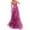 Red, variant on SCSAlgin Women's Mesh Printed Suspender Dress With Suspender V-neck Maxi Dresses
