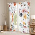 thumbnail image 3 of Manfei Rustic Flower Floral Curtains Pack of 2 (42x84 Each),Country Plant Curtains Blackout,Orange White Green Bedroom Curtains For Adult,Luxury Bedroom Decor, 3 of 6