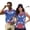 Galaxy Patriotic Star, variant on Matching Couple Sport Shirts Patriotic Star Eagle Couple Golf Matching Outfits Machine Washable Mens Hawaiian Shirt Quarter Zip Mens Shirts Casual for Golf Tennis Running Gym