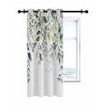 thumbnail image 7 of Pastoral Floral Plant Thermal Insulated Blackout Curtains for Bedroom 84 Length Sage Green Eucalyptus Leaves White Room Darkening Curtain 1 Panel Grommet Window Curtain Drape for Living Room, 7 of 7