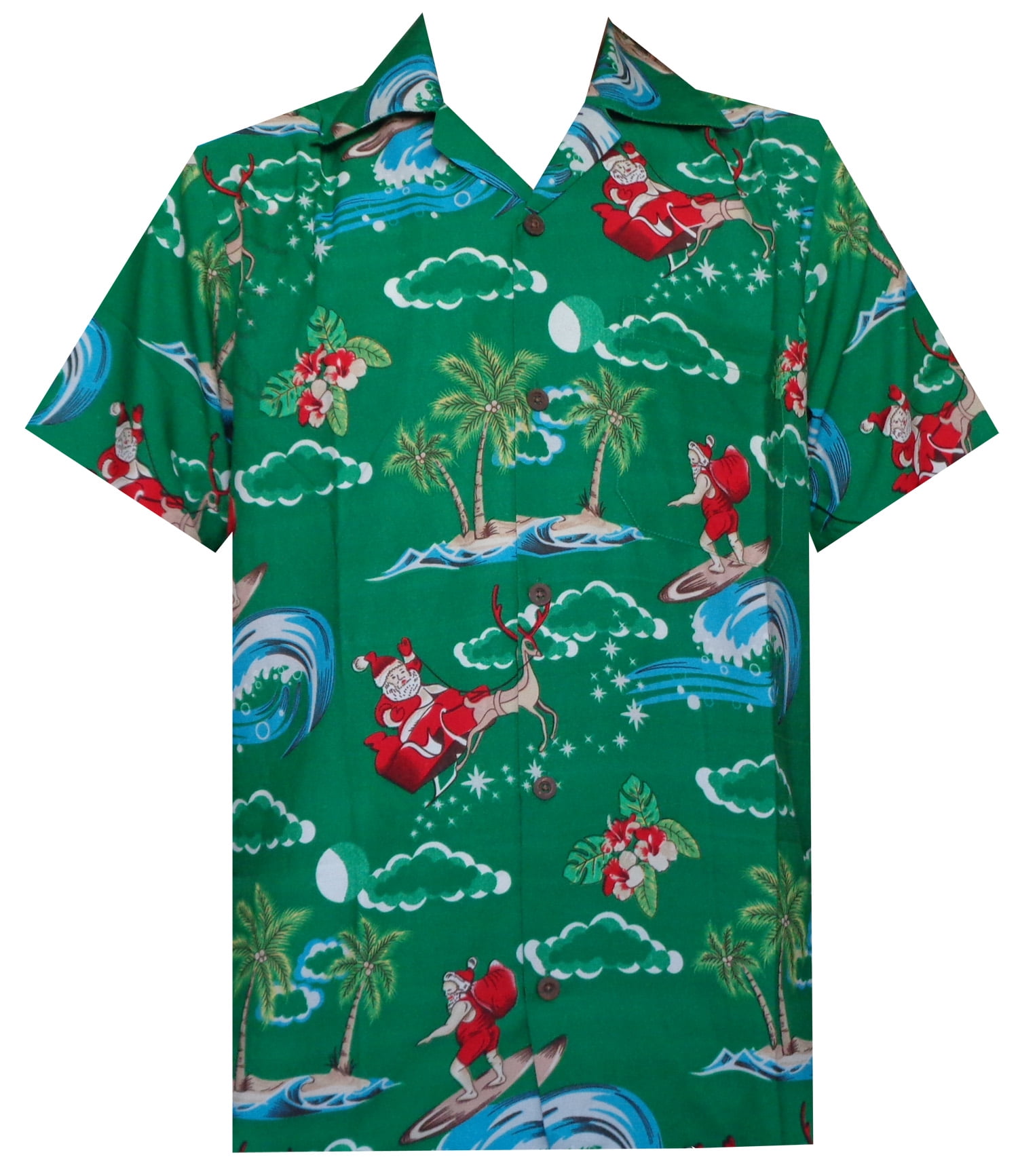 Alvish - Hawaiian Shirt 41 Mens Christmas Santa Claus Party Aloha ...
