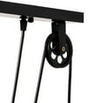 thumbnail image 5 of Quickway Imports Industrial Adjustable 2 Bulb Pulley Wired Ceiling Hanging Light Fixture, Black Decorative Chandelier for Modern or Industrial Style Restaurant, Bar, or Kitchen, 5 of 8