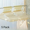 thumbnail image 5 of 5 Pack Premium Heavy Duty Glitter Acrylic Hangers, Clear Invisible Clothes Hangers, Durable Plastic Clothes Hangers with Bling Glitter, Pants, Suits, Shirts, Skirts& Dress Clothes, Closet Organizer, 5 of 8
