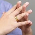 thumbnail image 2 of 8mm Men's Silver/Gold/Black Brushed Bands Stainless Steel Wedding Ring Size 7-11, 2 of 9
