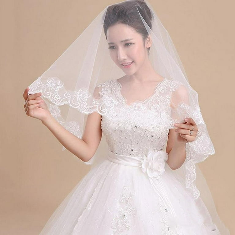 1 tier wedding veil sale