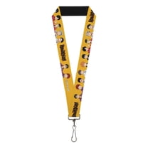 Haikyu!! Lanyard, Haikyu Player Characters and Title Logo Yellow, Elastic