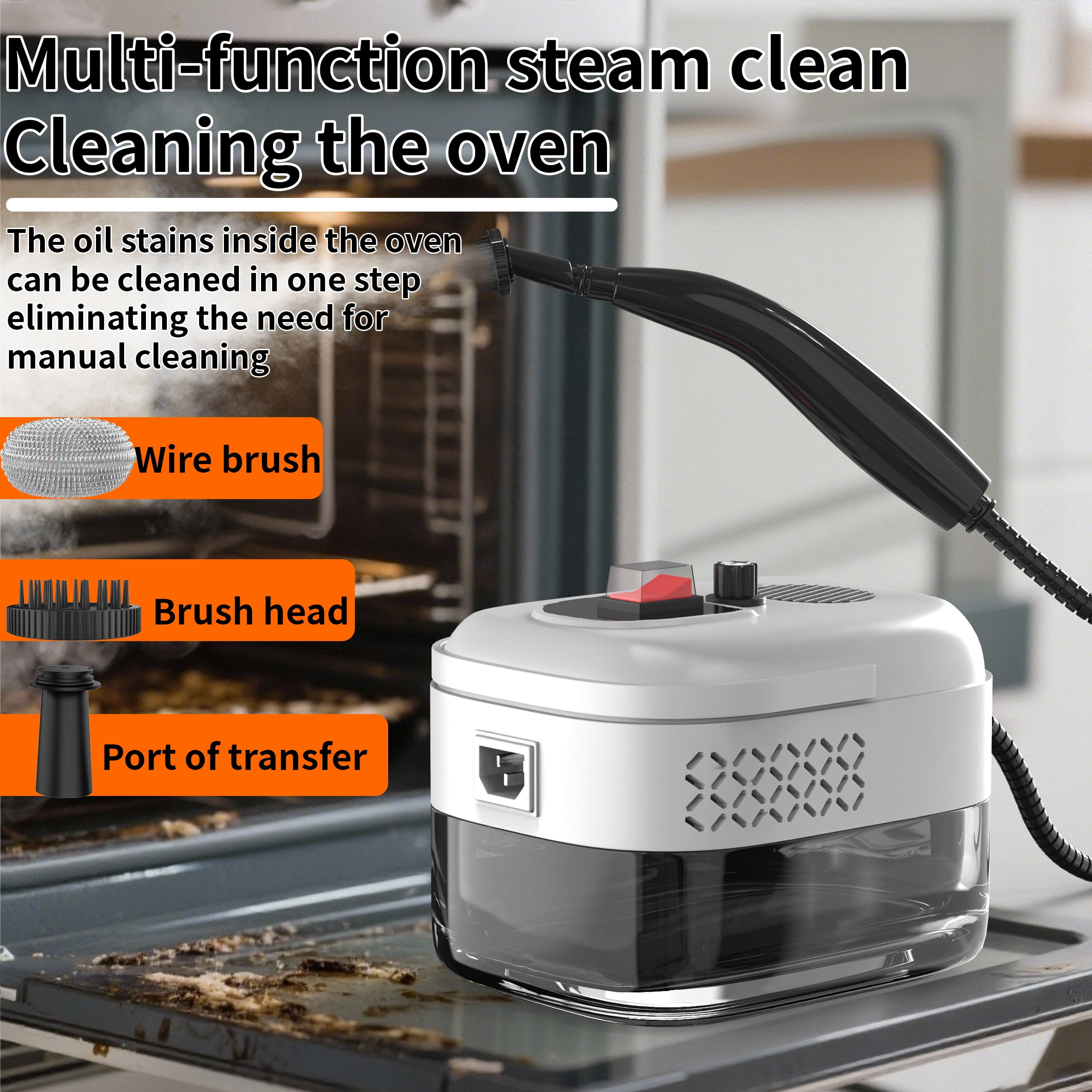 GAKOZ Steam Cleaner High Pressure Handheld Steamer for Cleaning Portable Steam Cleaner for Home Use High-Temperature Steamer Cleaner for Car Detailing, Kitchen, Bathroom, Grout and Tile