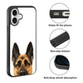 thumbnail image 2 of WIRESTER Shockproof Soft Rubber Cover Case for Apple iPhone 16 6.1" 2024, Animal Black Tan German Shepherd Dog, 2 of 5
